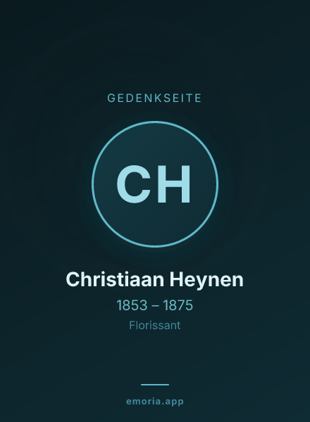 Gedenkportrait von Christiaan Heynen