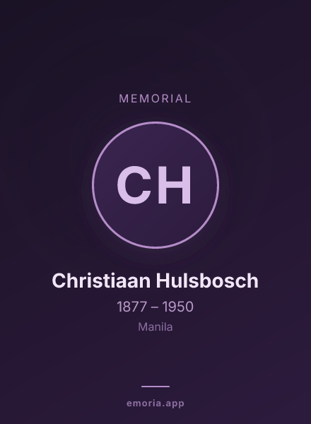 Memorial portrait of Christiaan Hulsbosch