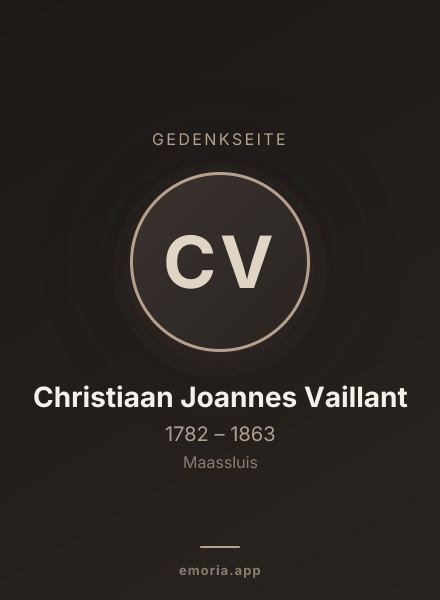 Gedenkportrait von Christiaan Joannes Vaillant