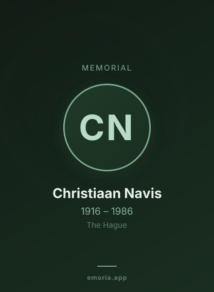 Memorial portrait of Christiaan Navis