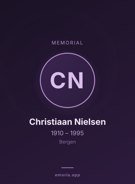 Memorial portrait of Christiaan Nielsen