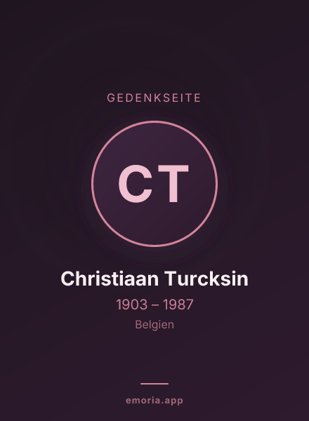 Gedenkportrait von Christiaan Turcksin