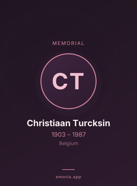Memorial portrait of Christiaan Turcksin