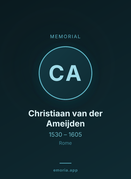 Memorial portrait of Christiaan van der Ameijden