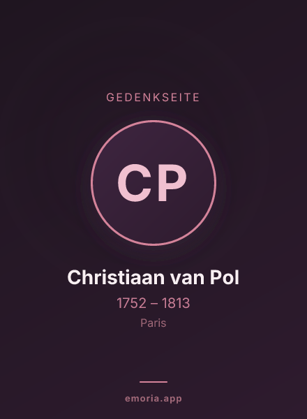 Gedenkportrait von Christiaan van Pol