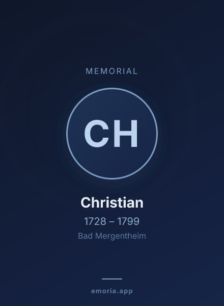 Memorial portrait of Christian