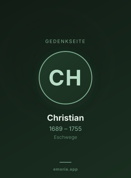 Gedenkportrait von Christian