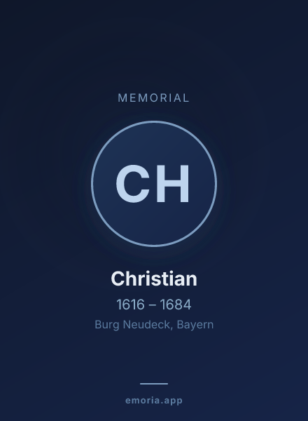 Memorial portrait of Christian
