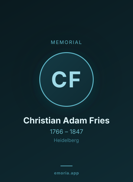 Memorial portrait of Christian Adam Fries