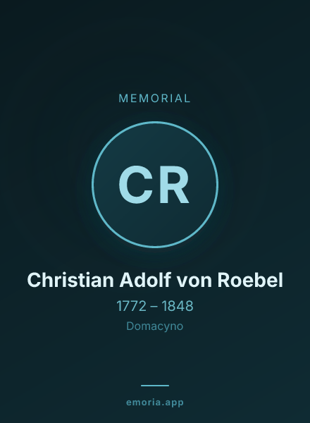 Memorial portrait of Christian Adolf von Roebel