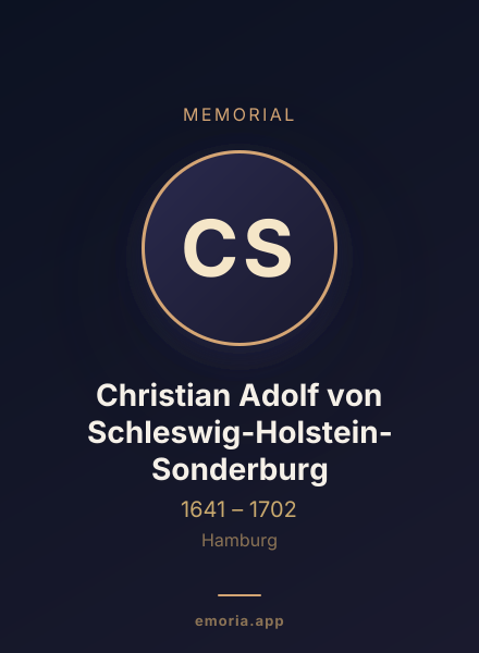 Memorial portrait of Christian Adolf von Schleswig-Holstein-Sonderburg