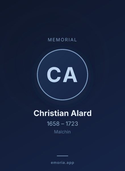 Memorial portrait of Christian Alard
