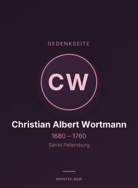 Gedenkportrait von Christian Albert Wortmann