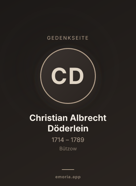 Gedenkportrait von Christian Albrecht Döderlein
