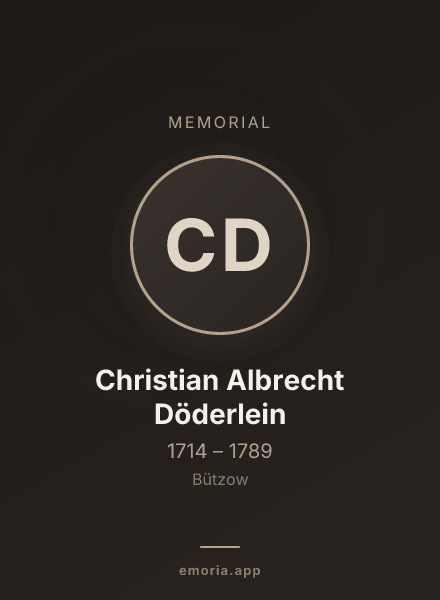 Memorial portrait of Christian Albrecht Döderlein