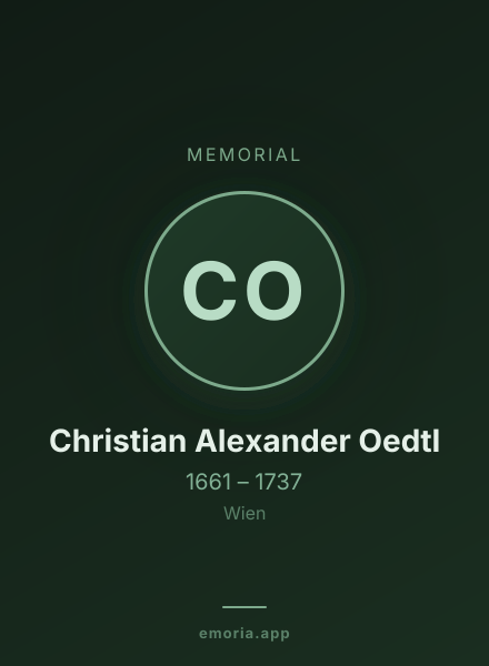 Memorial portrait of Christian Alexander Oedtl