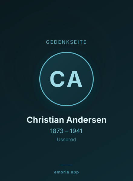 Gedenkportrait von Christian Andersen