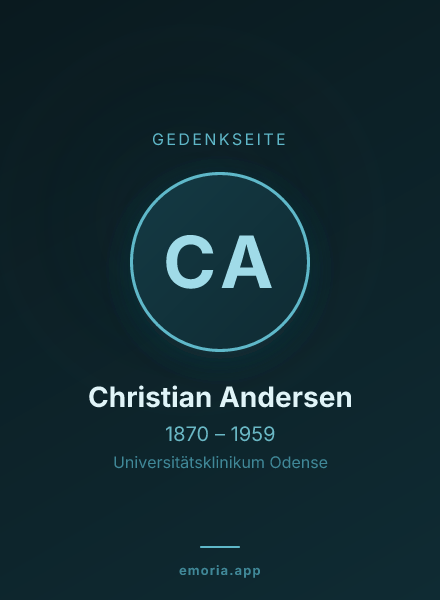 Gedenkportrait von Christian Andersen