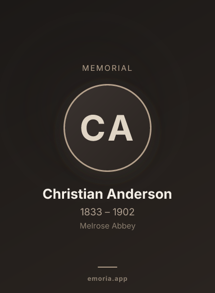 Memorial portrait of Christian Anderson