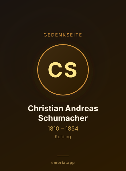 Gedenkportrait von Christian Andreas Schumacher