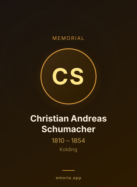 Memorial portrait of Christian Andreas Schumacher