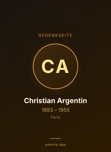 Gedenkportrait von Christian Argentin
