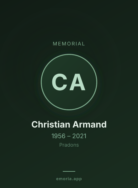 Memorial portrait of Christian Armand