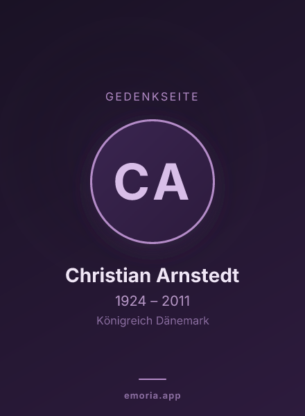 Gedenkportrait von Christian Arnstedt
