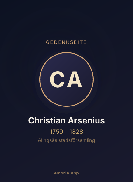 Gedenkportrait von Christian Arsenius