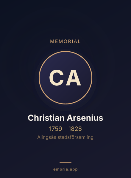 Memorial portrait of Christian Arsenius