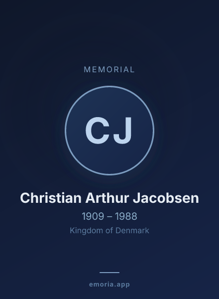 Memorial portrait of Christian Arthur Jacobsen