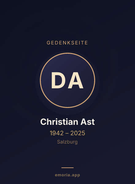 Gedenkportrait von Dipl.-Ing. Christian Ast