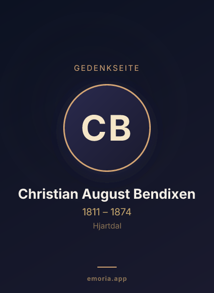 Gedenkportrait von Christian August Bendixen