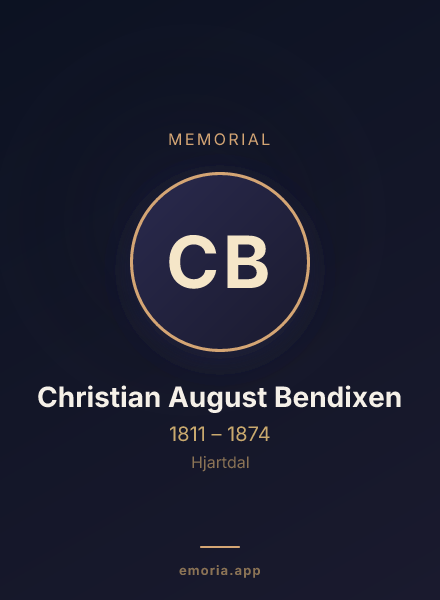 Memorial portrait of Christian August Bendixen