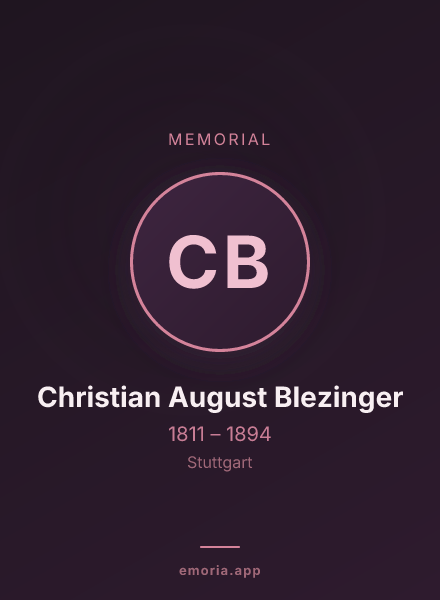 Memorial portrait of Christian August Blezinger