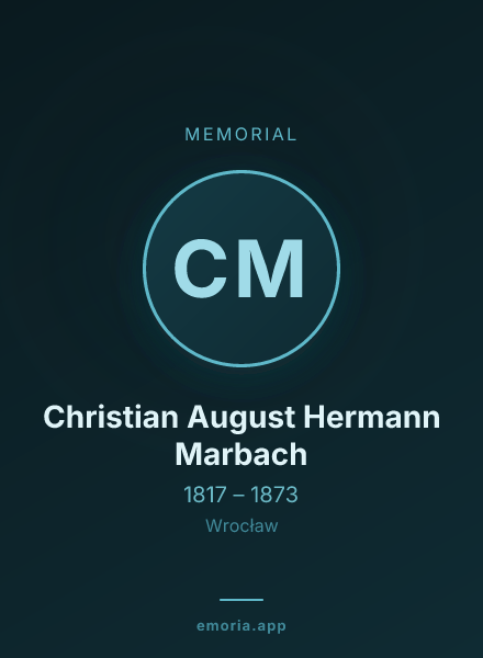 Memorial portrait of Christian August Hermann Marbach