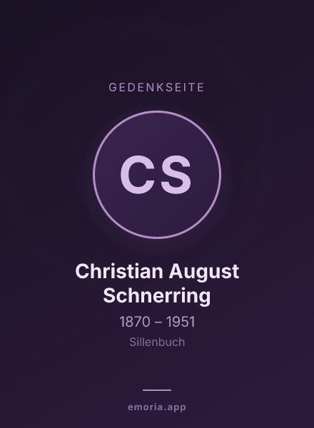 Gedenkportrait von Christian August Schnerring