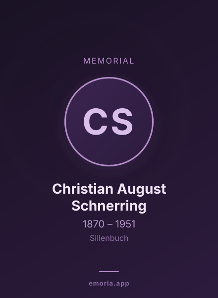 Memorial portrait of Christian August Schnerring