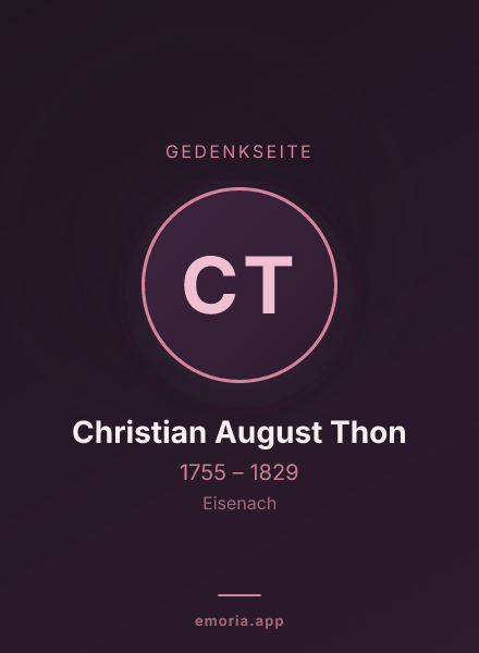 Gedenkportrait von Christian August Thon