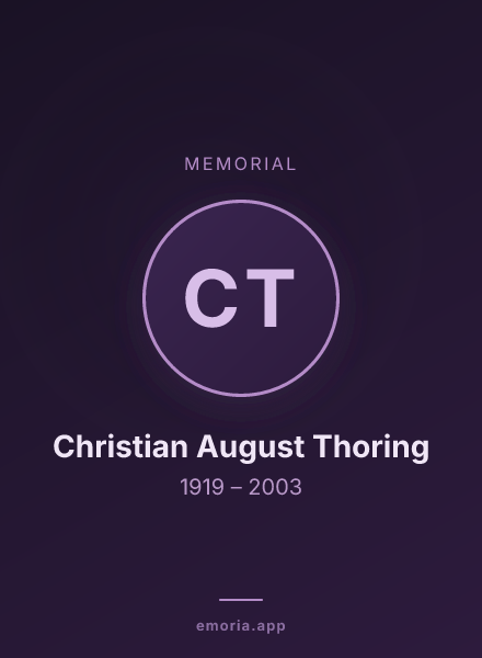Memorial portrait of Christian August Thoring