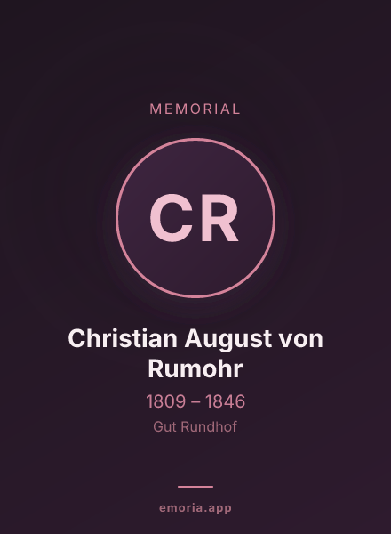 Memorial portrait of Christian August von Rumohr