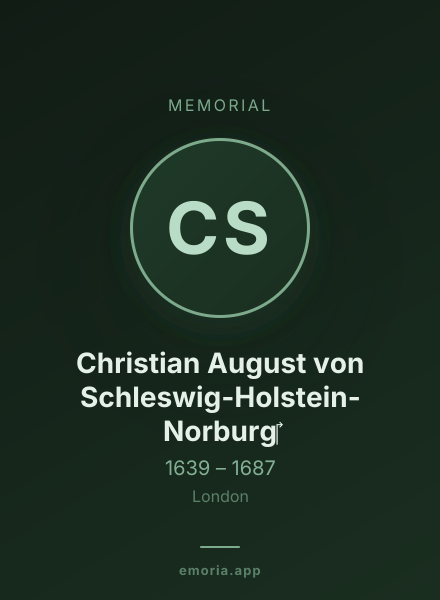 Memorial portrait of Christian August von Schleswig-Holstein-Norburg‎