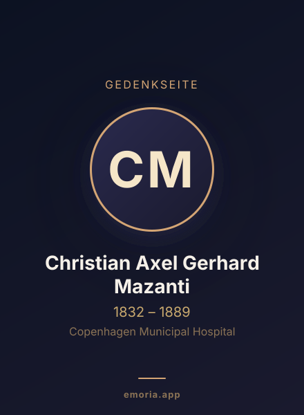 Gedenkportrait von Christian Axel Gerhard Mazanti