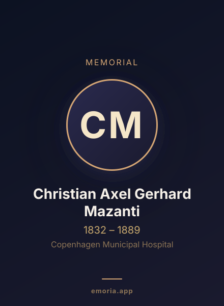 Memorial portrait of Christian Axel Gerhard Mazanti