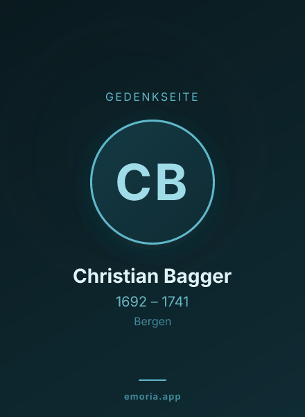 Gedenkportrait von Christian Bagger