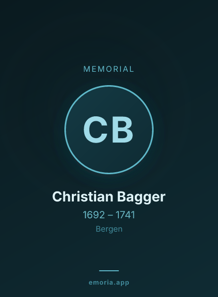 Memorial portrait of Christian Bagger