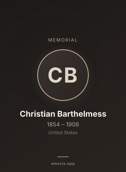 Memorial portrait of Christian Barthelmess