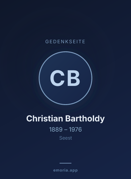 Gedenkportrait von Christian Bartholdy