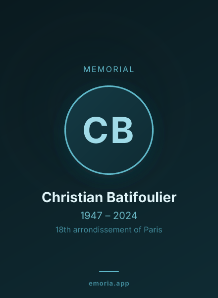 Memorial portrait of Christian Batifoulier