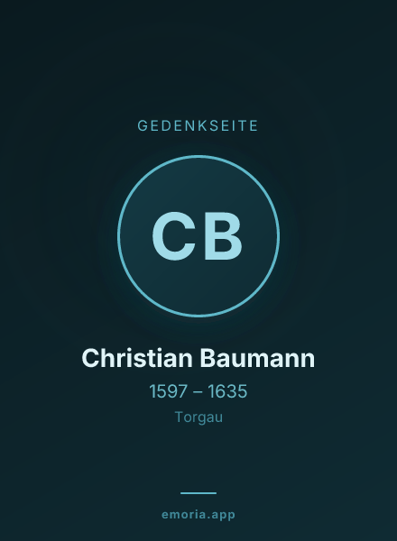 Gedenkportrait von Christian Baumann